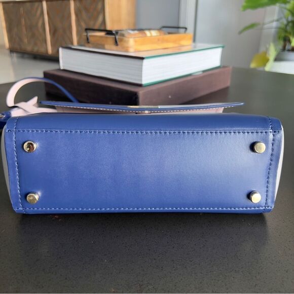 KATE SPADE ♠️ New York Arbour Hill Charline Blue & White Handbag - Picture 5 of 9